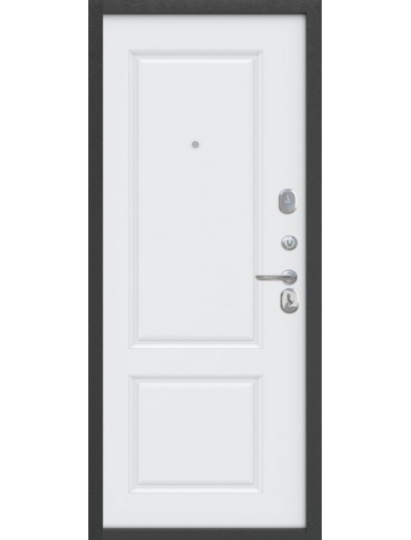 Дверь входная металлическая Гарда 7,5 см Серебро Велюр белый софт