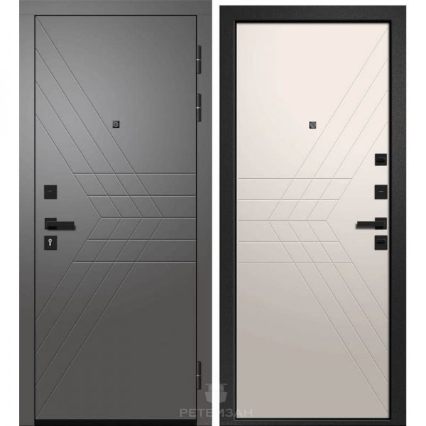 Дверь входная металлическая Орфей 605 Софт графит супермат латте