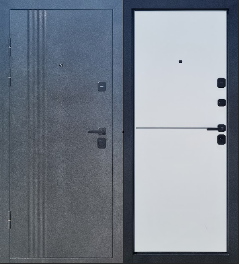 Дверь входная металлическая Титан 181 Эмалит белый