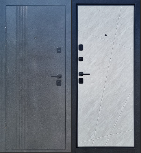 Дверь входная металлическая Титан 176 Бетон светлый серый