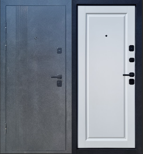 Дверь входная металлическая 111 Классик Эмалит белый