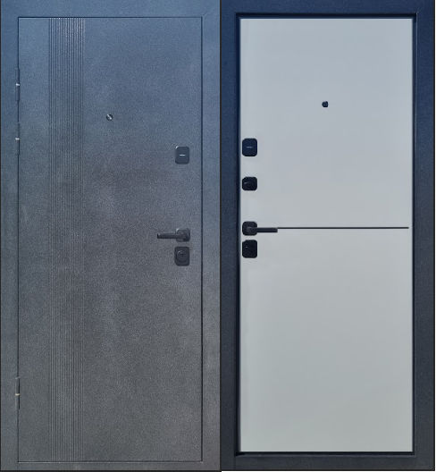 Дверь входная металлическая Титан 182 Эмалит серый